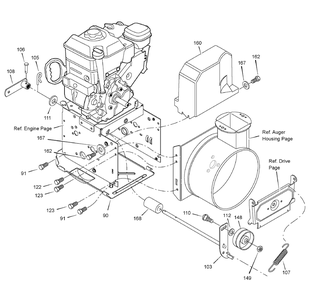 Frame (1738678) Diagram and Parts List for 1695731 2009 Briggs and Stratton Snow Blower